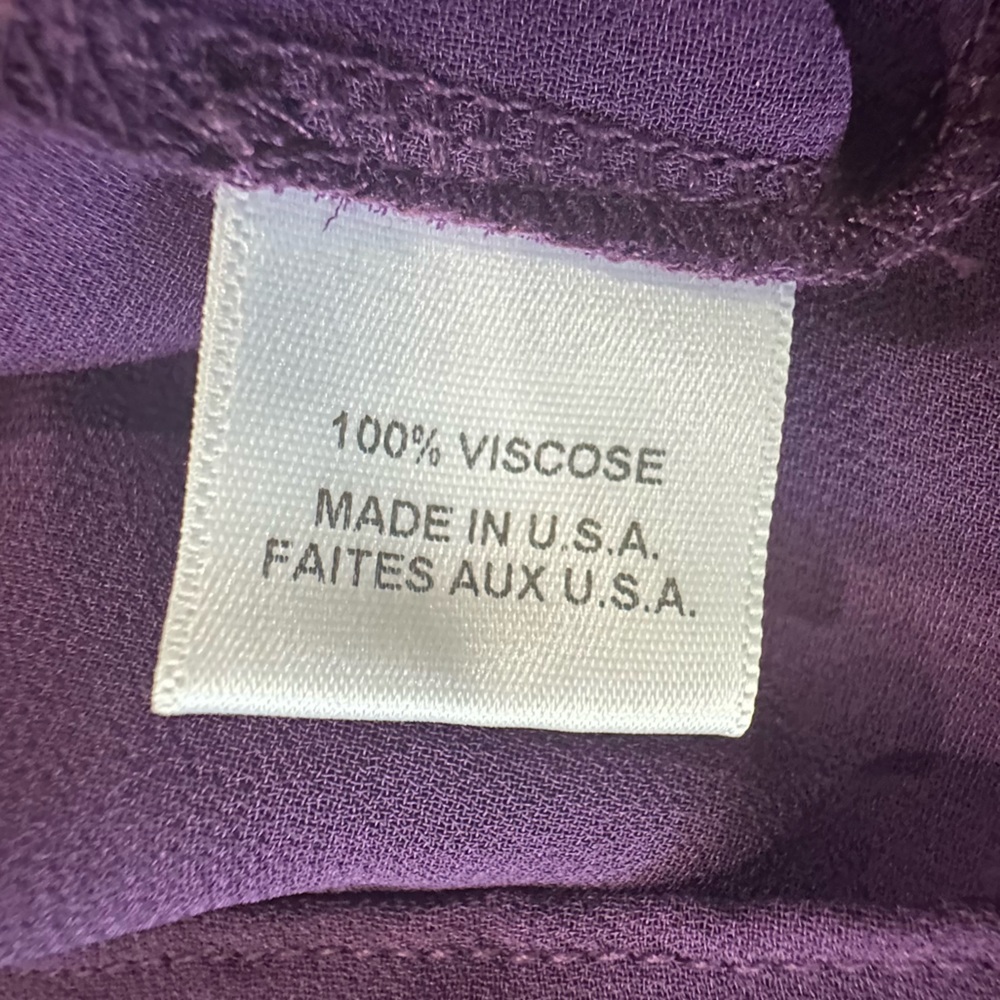 MISA Los Angeles Imelda Ruffle Tiered Mini Dress Purple Sleeveless Medium - Picture 13 of 15
